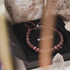 Châtaignier | Argent | Bracelet double macramé en verre Cheshire